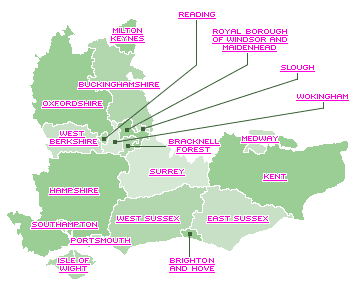 South East England Region map